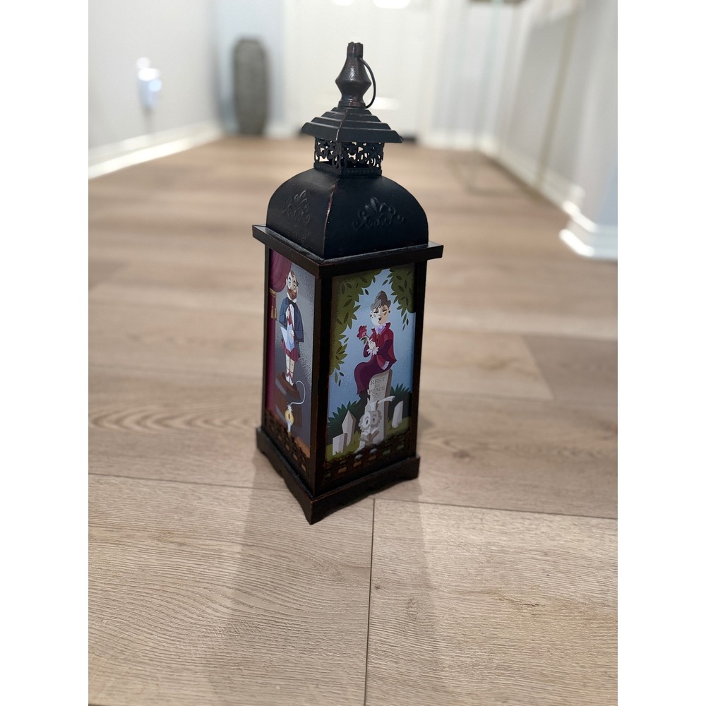 Disney Parks Haunted Mansion Portrait Metal Lantern Halloween Decor NWOT